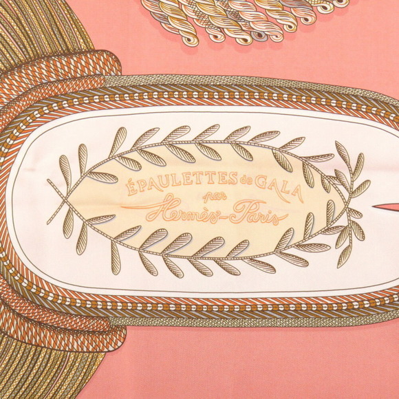 HERMES Authentic Orange Silk Scarf - Picture 6 of 7